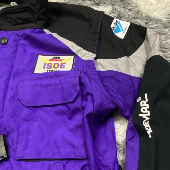Pro Racing Isde Series Purple DuPont Cordura Nylon w/Kevlar Jacket Sz Medium - Picture 3 of 10